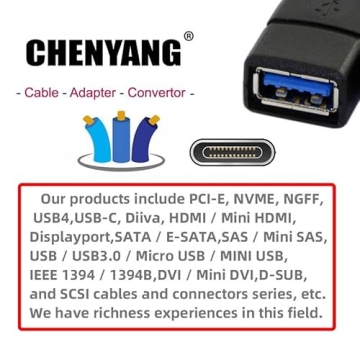 ChenYang USB 3.0 Y Splitter for Easy Data Transfer