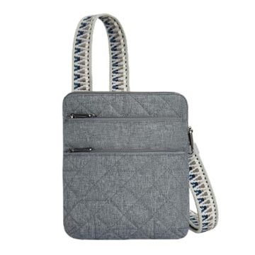 Travelon Anti-Theft Boho Slim Crossbody Bag - Gray Heather
