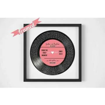 Custom Vinyl Record Lyrics - Perfect Anniversary Gift