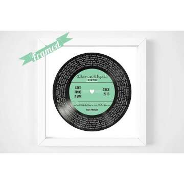 Custom Vinyl Record Lyrics - Perfect Anniversary Gift