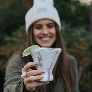 BrüMate MargTini 10oz Martini Margarita Tumbler - Made With Vacuum-Insulated Stainless Steel (Ice W...