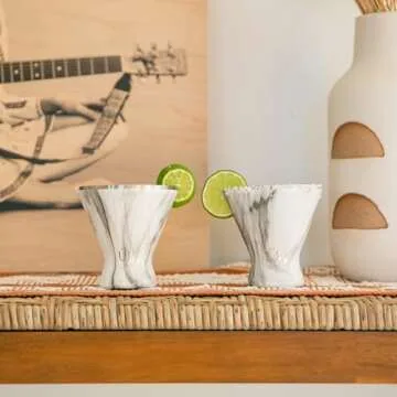 BrüMate MargTini 10oz Martini Margarita Tumbler - Made With Vacuum-Insulated Stainless Steel (Ice White)