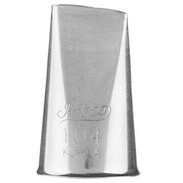 Ateco S/S Tube Rose Petal Decorating Pastry Tip #104S