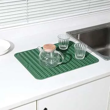 MicoYang Silicone Dish Drying Mat for Kitchen Use