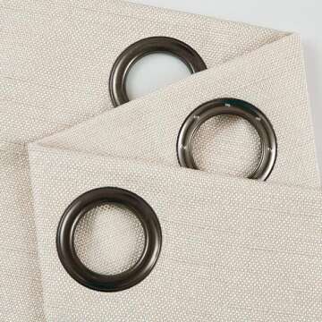 WEST LAKE Natural Curtain Panels for Elegant Home Style