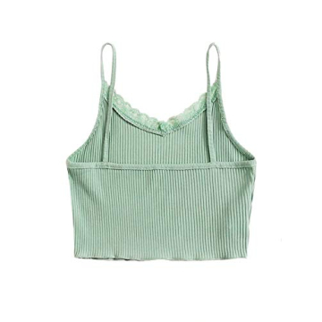 Shop Verdusa Lace Spaghetti Strap Cami Top in Light Green