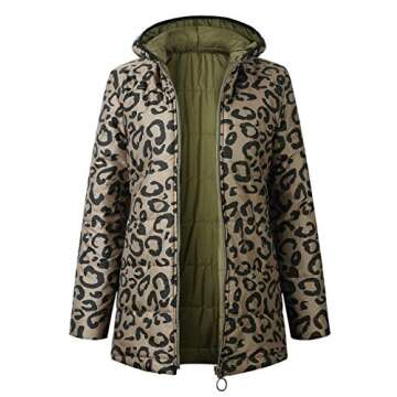 Rainlin Reversible Cheetah Zip Jacket for Women
