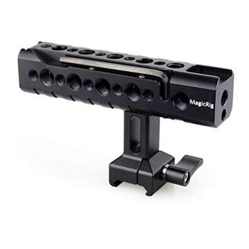 MAGICRIG Quick Release NATO Top Handle with Cold Shoe for DSLR Camera Cage Camcorder Cage Rig