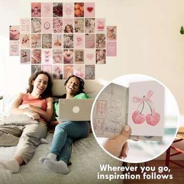 97 Decor Pink Coquette Room Decor Aesthetic - Coquette Wall Decor, Coquette Posters For Room Aesthetic Pink Wall Collage Kit For Teen Girls Dorm Bedroom, Cute Pictures Trendy Wall Art Prints (4x6)