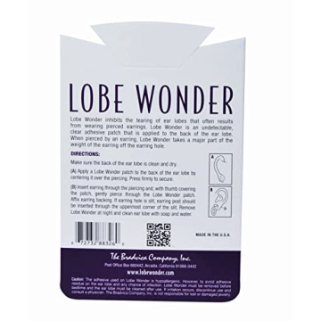 Lobe Wonder Ear Lobe Support Patch for Secure Earrings