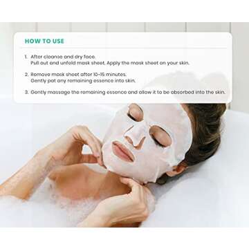 Veraclara] Facial Mask Sheet | Korean Skincare | Lighten, Moisturize, Firming Skin | Diminish Dark Spot & Circles (16PRIMECOMBE)