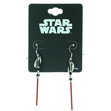 Stylish Star Wars Red Lightsaber Earrings for Fans