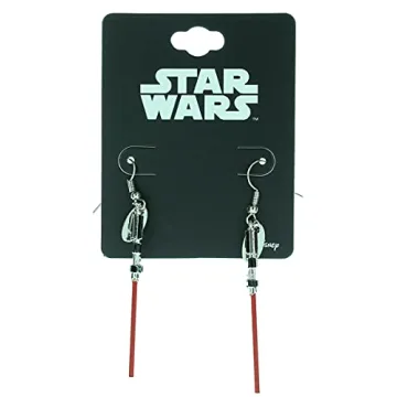 Stylish Star Wars Red Lightsaber Earrings for Fans