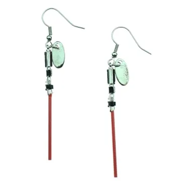 Stylish Star Wars Red Lightsaber Earrings for Fans