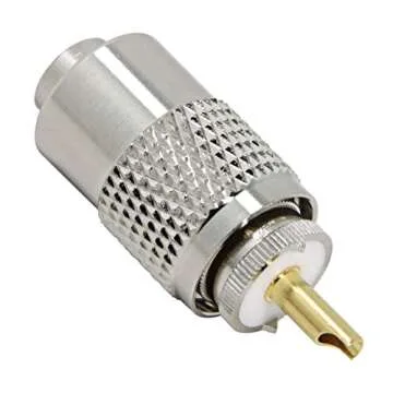 RFAdapter PL 259 Connectors, 2-Pack PL-259 UHF Male Solder Connector Plug with Reducer, Teflon Material 50ohm for RG59, RG8, RG8x, LMR-400, RG-213 Coaxial Cable Compatiable with Ham Radio Antenna