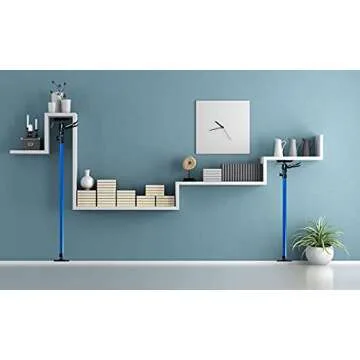 Support Pole, Steel Telescopic Quick Adjustable 3rd Hand Support System, Support Rod, Supports up to 154 lbs Construction Rods for Cabinet Jacks Cargo Bars Drywalls Extends from 49 Inch to 114 Inch