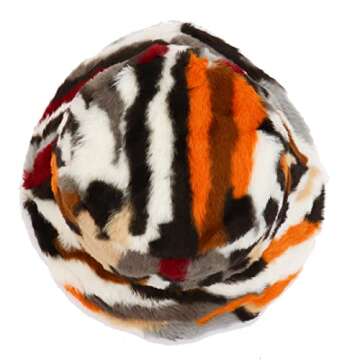 Stylish Colorful Furry Bucket Hat for Winter Warmth