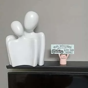 OrientWay Ceramic Couple Statues for Home and Gifts