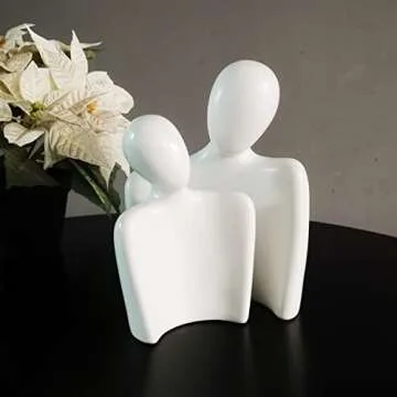 OrientWay Ceramic Couple Statues for Home and Gifts