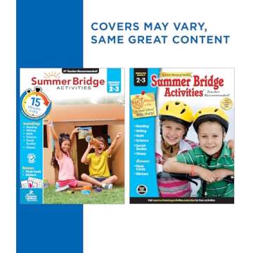 Summer Bridge Activities 2nd to 3rd Grade Workbooks, Activity Book With Math, Reading Comprehension, Science, Fitness, Social Studies, Writing Practice, and Flash Cards