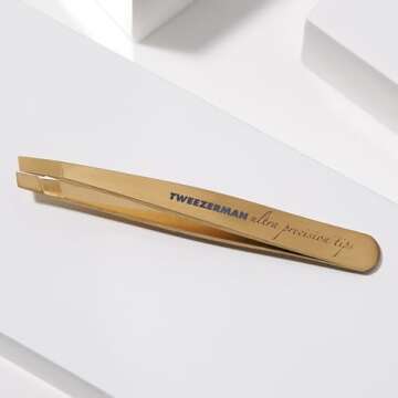 Tweezerman Mini Ultra Precision Slant Tweezer, Brown