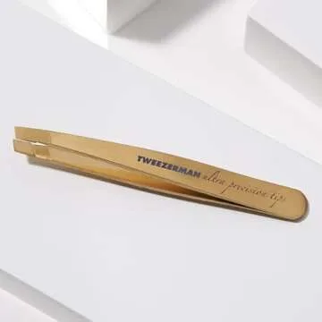 Tweezerman Mini Ultra Precision Slant Tweezer, Brown