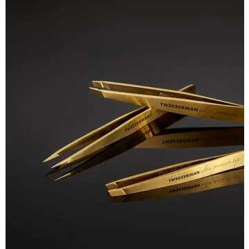 Tweezerman Mini Ultra Precision Slant Tweezer, Brown