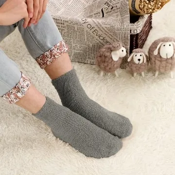 OVOV Cozy Fuzzy Socks 3 Pairs for Men - Warm Winter Comfort