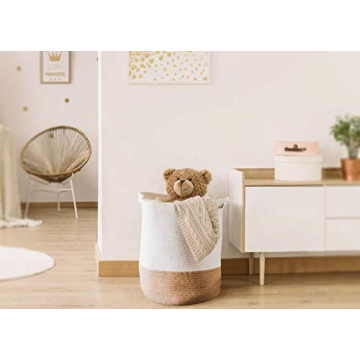 GooBloo Large Cotton Rope Woven Storage Basket for Home