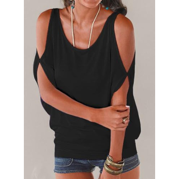 Summer Tops for Women 2025 Trendy Navy Blue V Neck