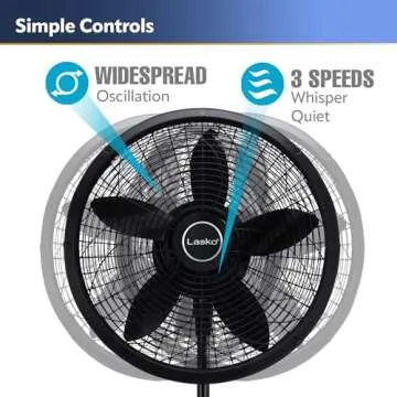 Lasko Adjustable Height Oscillating Pedestal Fan