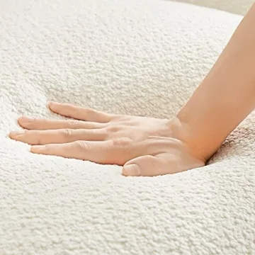 Stylish 86" Lambswool Couch for Living Room Comfort