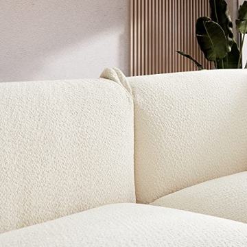 Stylish 86" Lambswool Couch for Living Room Comfort