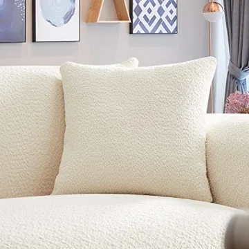 Stylish 86" Lambswool Couch for Living Room Comfort