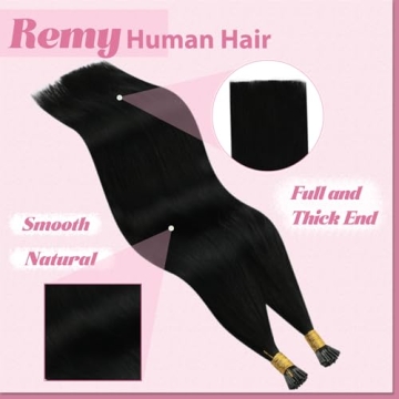 YoungSee Itip Extensions Jet Black 20In Easy Application