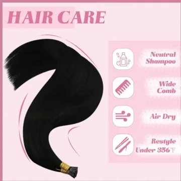 YoungSee Itip Extensions Jet Black 20In Easy Application