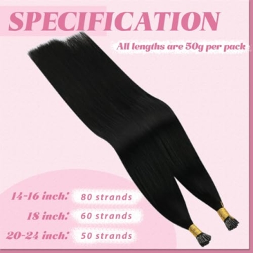 YoungSee Itip Extensions Jet Black 20In Easy Application