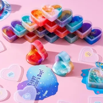 JOYIN 30 PCS Galaxy Slime Hearts for Valentine's Day Fun