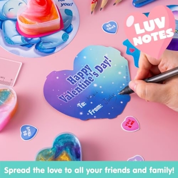 JOYIN 30 PCS Galaxy Slime Hearts for Valentine's Day Fun