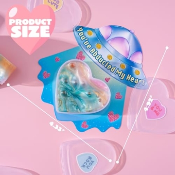 JOYIN 30 PCS Galaxy Slime Hearts for Valentine's Day Fun