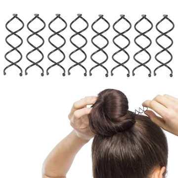 Hawwwy Bobby Pins - 8 Pack - Light Brown - 2 Inches - Beautiful Twist Hair Accessories for Women and...
