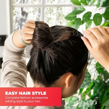 Hawwwy Bobby Pins - 8 Pack - Light Brown - Effortless Hair Styling Tools