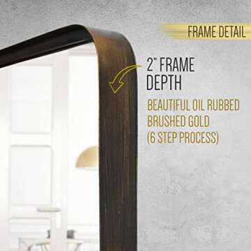 Elegant 20x30 Inch Bronze Bathroom Mirror for Home Decor