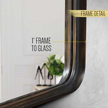 Elegant 20x30 Inch Bronze Bathroom Mirror for Home Decor