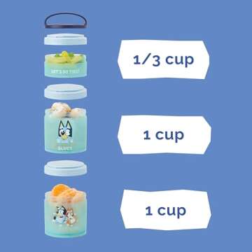Whiskware Bluey Stackable Snack Containers for Kids