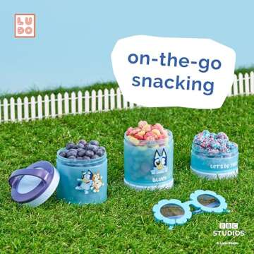 Whiskware Bluey Stackable Snack Containers for Kids