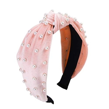 LYDZTION Pearl Velvet Headband for Women - Elegant & Stylish