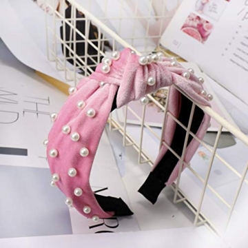 LYDZTION Pearl Velvet Headband for Women - Elegant & Stylish