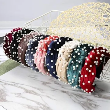 LYDZTION Pearl Velvet Headband for Women - Elegant & Stylish
