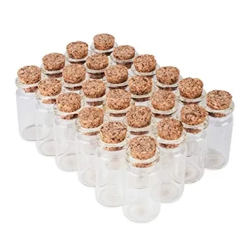Mini Clear Glass Jars with Cork Stoppers for Crafts
